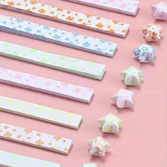 210 Sheets Luminous Origami Stars Paper 10 Colors Strips Lucky Star Decor