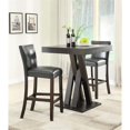 thumbnail image 3 of Kingfisher Lane Modern Wood Square Criss Cross Base Pub Table in Cappuccino, 3 of 11