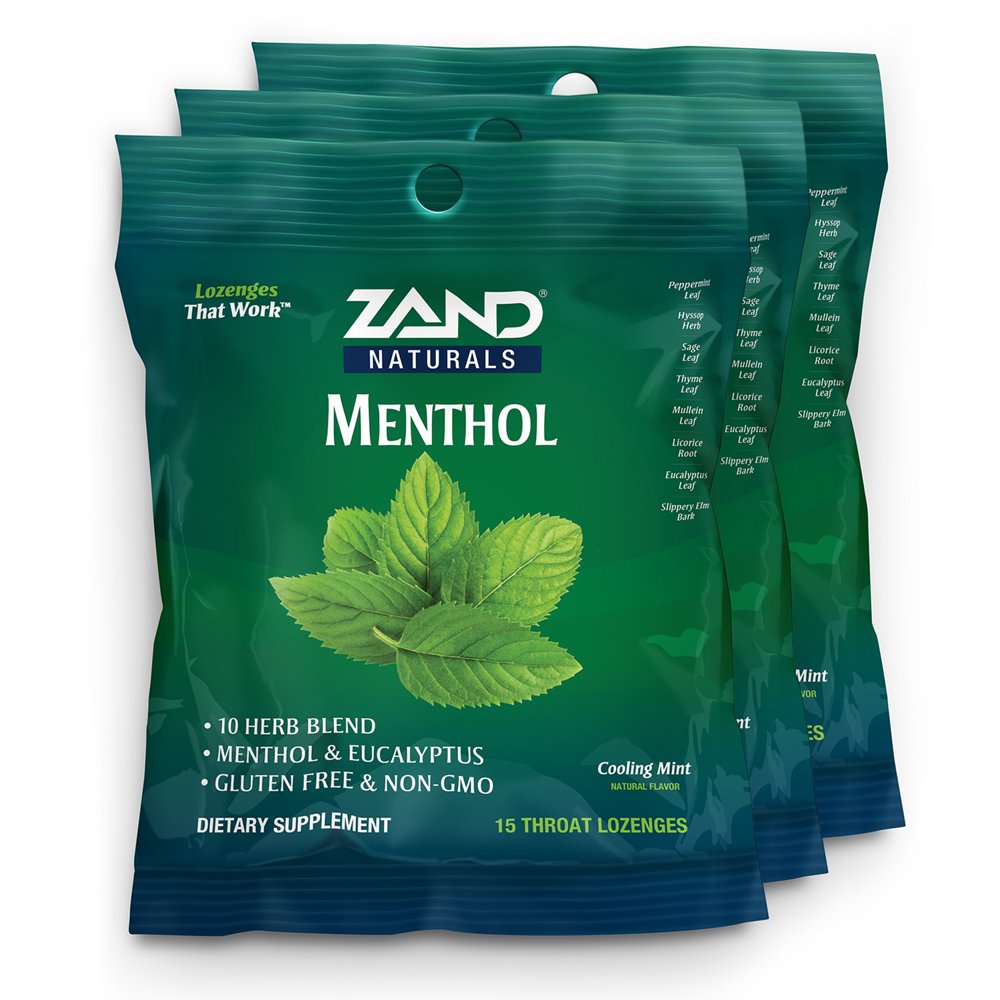 Zand Immunity Menthol HerbaLozenge Cough Drops Peppermint, Eucalyptus