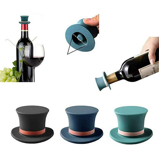 Tapón de botella de vino de silicona, divertido tapón de vino tinto, reutilizable, resellable, f