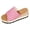 Pink, variant on Platform Sandals for Women Chunky Wedge Espadrilles Lug Sole Non Slip Heels Comfortable Summer Walking Beach Shoes Beige Size 6
