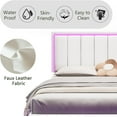 thumbnail image 4 of 4 EVER WINNER Queen Size LED Bed Frame, Queen Floating Bed Frame with LED Light, White Queen Bed Frame with Headboard, White, 4 of 4