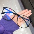 thumbnail image 4 of Transparent Computer Glasses Frame Women Men Anti Blue Light Round Eyewear Blocking Glasses Optical Spectacle Eyeglass GRAY, 4 of 6