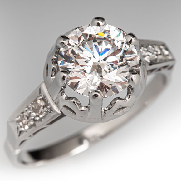 Round Moissanite Engagement Ring, 2.85 Ct Gemstone Wedding Ring, Colorless Moissanite Ring, Ring for Women, Proposal Ring