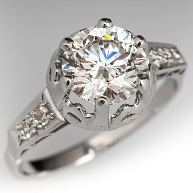 Bague de Fiançailles en Moissanite Ronde, Bague de Mariage Pierre 2,85 Ct, Bague en Moissanite Incolore, Bague pour Femme, Bague de Demande