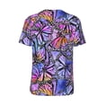 thumbnail image 3 of Balery Watercolor Butterflies Baseball Jersey for Men Casual Button Down Shirts Short Sleeve Active Team Sports Uniform-Large, 3 of 9