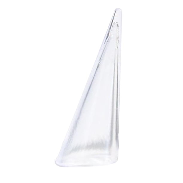 Exhibidor de anillos en forma de cono, moderno, decorativo, para un solo dedo, manualidades, estilo DIY. Transparente