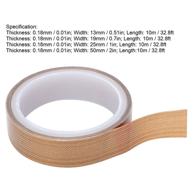 Rollo de cinta de PTFE, cinta resistente al calor Cinta de PTFE resistente al calor Cinta adhesiva de PTFE optimizada para la excelencia