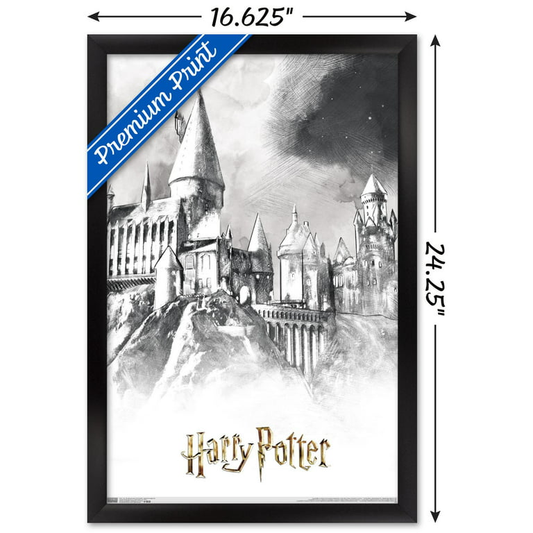 The Wizarding World: Harry Potter - Illustrated Hogwarts Wall Poster,  22.375 x 34 