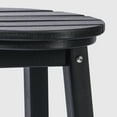 thumbnail image 7 of WestinTrends Malibu 24" HDPE Outdoor Patio Round Counter Height Bar Stool, Black, 7 of 7