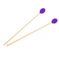 thumbnail image 3 of 1 Pair Wool Head Keyboard Marimba Mallets with Beech Handles for Intermediate Player(Purple), 3 of 4
