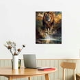 thumbnail image 3 of Nawypu Lion And Lamb Wall Art Vintage Framed Artwork Lion Of Judah Wall Art Canvas Abstract Painting Christian Posters Decorations For Bedroom Framed, 3 of 5
