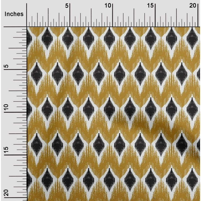 oneOone Polyester Lycra Fabric Geometric Ikat Print Fabric BTY 56 Inch Wide