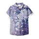 thumbnail image 5 of Fiudx Ofertas Relámpago Blusas de Manga Corta Estampadas Informales Regulares para Mujertop, 5 of 5