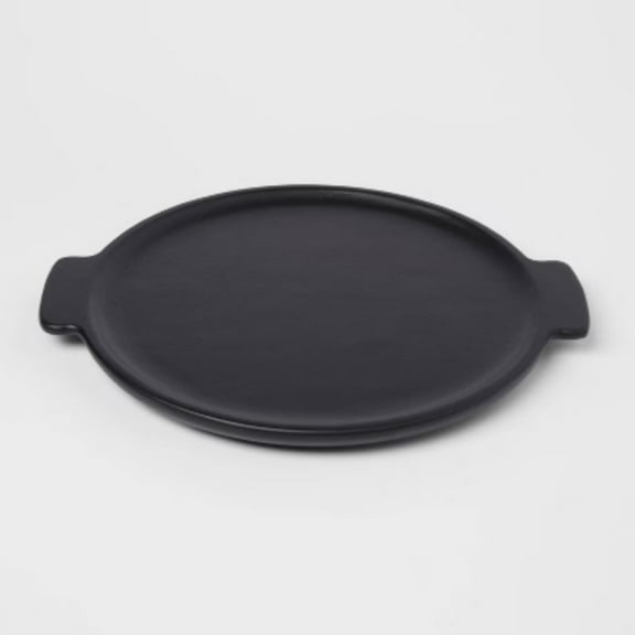 15" x 13" Acacia Modern Serving Tray Black