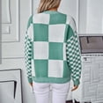 thumbnail image 1 of Blusas y tops para mujer Sentuca, camisas casuales de cuello redondo, blusa de manga larga, verde menta, tallas M, 1 of 6