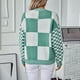 thumbnail image 1 of Blusas y tops para mujer Sentuca, camisas casuales de cuello redondo, blusa de manga larga, verde menta, tallas L, 1 of 6
