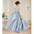 thumbnail image 5 of Drtj Satin Flower Girl Dress with Back Bow  A-Line Princess Pageant Gown for First Communion, Wedding & Party (2-16 Years), 5 of 5