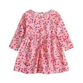 thumbnail image 1 of Odeerbi Niñas Manga Larga Floral Vestido Algodón Princesa Infantil Primavera A-Line Dress, 1 of 2