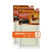 Filtrete 12x24x1 Air Filter, MPR 800 MERV 10, Micro Particle Reduction, 2 Filters