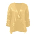 thumbnail image 6 of QHFBli Women Sequin Jacket Glitter Sparkle Open Front Casual Long Sleeve Blazer Coat, 6 of 9