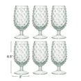 thumbnail image 2 of Creative Co-Op Glass Hobnail Stemmed Drinking Glass, Clear, Set of 6, 2 of 5