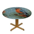 thumbnail image 3 of JEUXUS  Christmas Birds Round Table cover Table Covers with Elastic Polyester Fitted Tablecloth Circular Table Cover for Indoor Outdoor Picnic Party Fit Table, 3 of 7