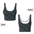 thumbnail image 3 of Sikiie Mardi Gras Strings of Beads Print Strappy Sports Bra for Women Padded Push Up Sports Bra Athletic Running Sports Bra Workout Bra Yoga Bra, 3 of 5