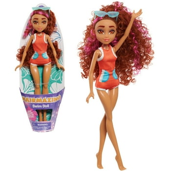 Hairmazing Fashion Forward Swim Doll and Accessories, Red Hair,  Kids Toys for Ages 3 Up, Gifts and Presents, Walmart Exclusive