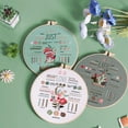 thumbnail image 2 of 3 Pack Bird / Flower / Cat Embroidery Kits,Cross Stitch Needlepoint Kits for Adults Beginner,Needle Point Kit with Washable Pre-Printed Pattern,3 Hoops, 2 of 9