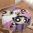 thumbnail image 4 of The Powerpuff Girls Round Tablecloth Print Decorative Table Cover Washable Table Cloths for Dining Party Picnic 60x60in, 4 of 8