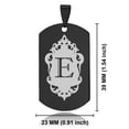 thumbnail image 2 of Stainless Steel Alphabet Letter E initial Dog Tag Keychain Circle Ring, 2 of 2