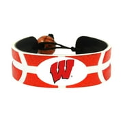 Wisconsin Badgers Team Color NCAA Gamewear Leather Basketball Bracelet
