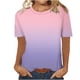thumbnail image 3 of Camisas de Manga Corta para las Mujeres Imprimir Cuello Redondo Blusa, Camiseta de Moda para Verano Y Primavera Casual, 3 of 5