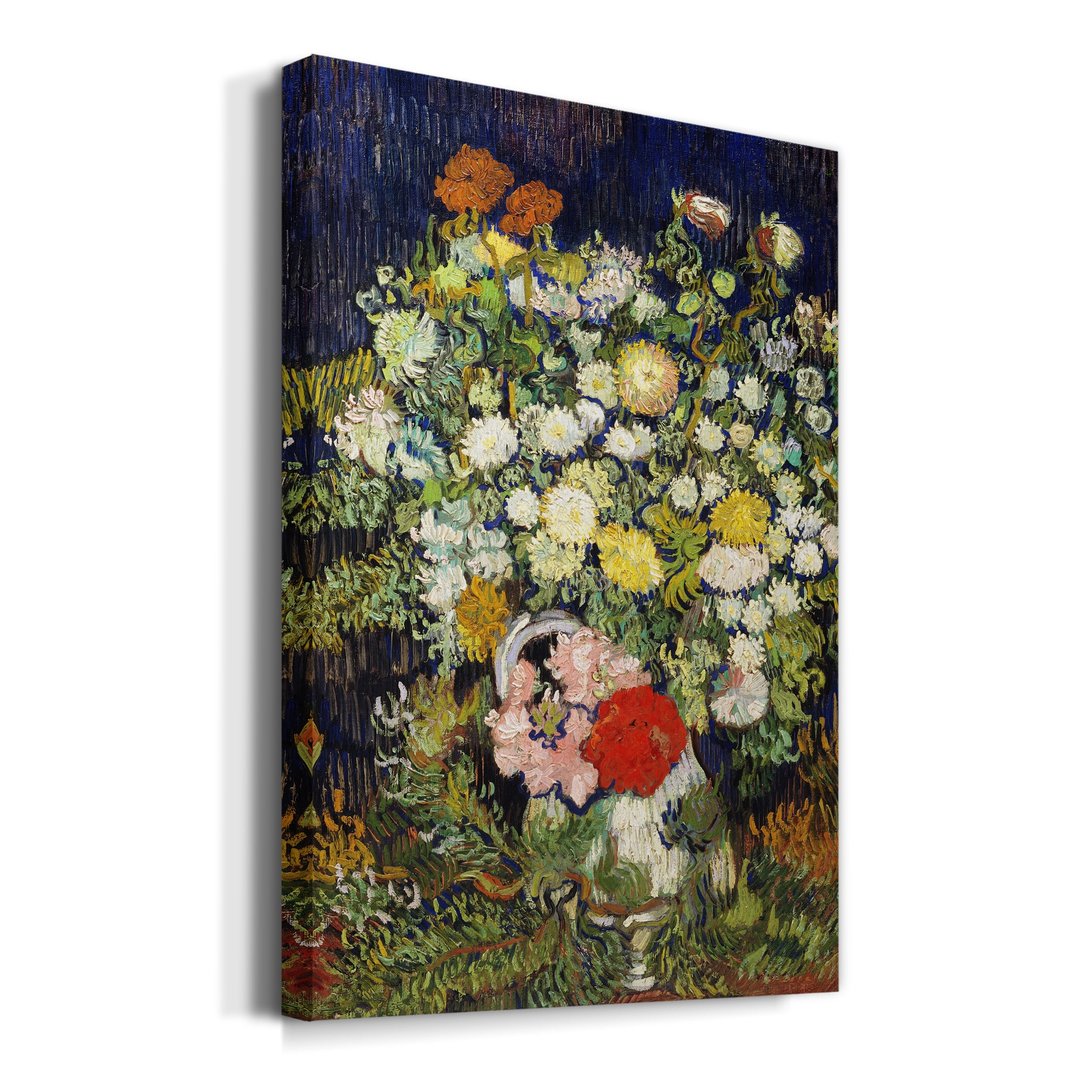 Bouquet of Flowers in a Vase Premium Gallery Wrapped Canvas - Ready to Hang - 8 x 12