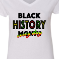 thumbnail image 4 of Inktastic Black History Month Every Day Women's V-Neck T-Shirt, 4 of 5
