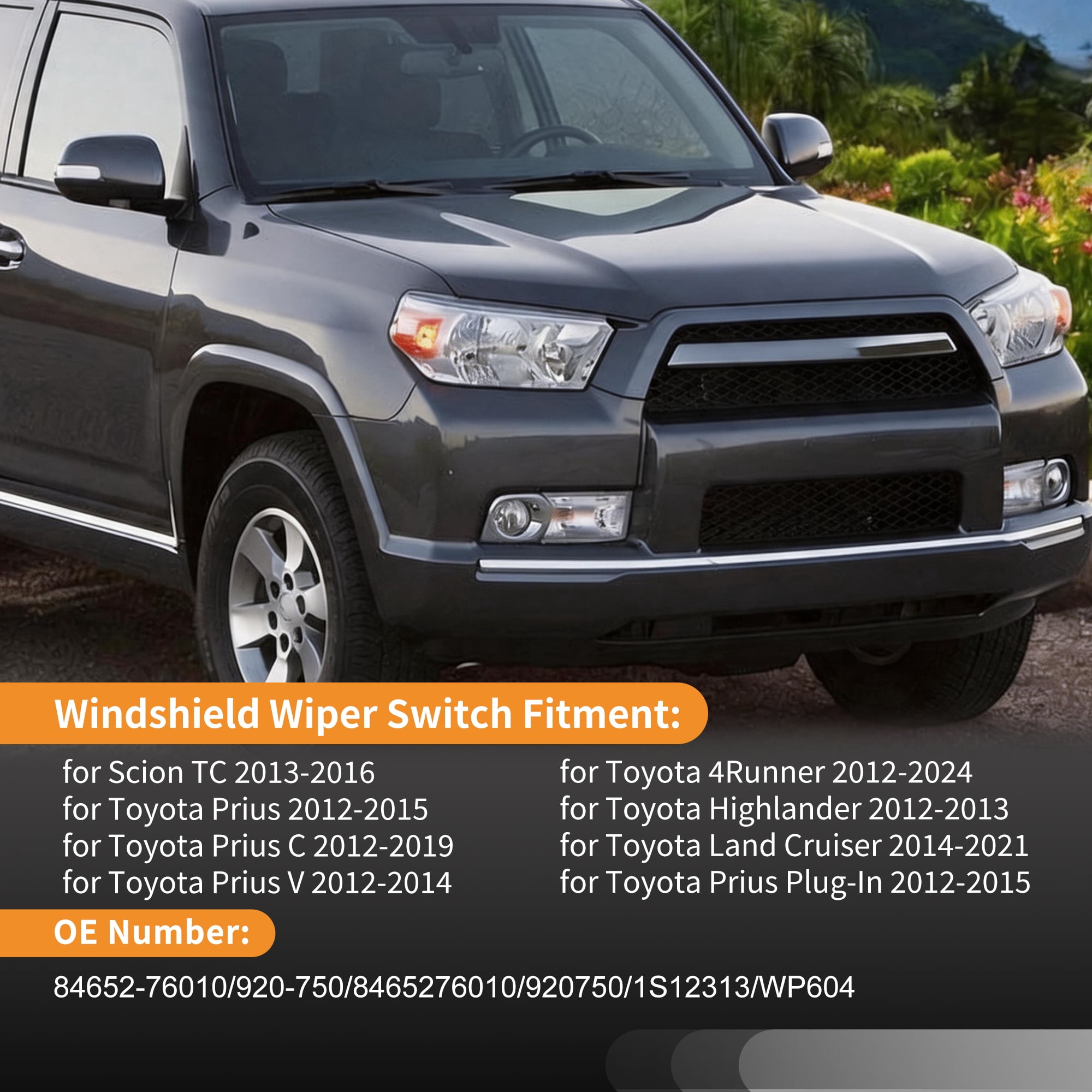 Unique Bargains Front Rear Windshield Wiper Switch for Toyota 4Runner Highlander