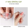 thumbnail image 6 of 5PC Hot Nail Clips - Crystal Nail Tip Fixing Clips, Reusable Acrylic Manicure Tool, Dual Nail Extension Holder, Transparent Nail Art Accessory, Salon Home DIY, Safe for Sensitive Makeup Organizers, 6 of 9