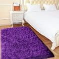 thumbnail image 6 of Latepis Fluffy Shag Rug Purple 3x5 Rug Washable Faux Fur Rug Bedroom Rug Furry Carpet for Living Room Dorm Nursery Rug Dorm Rug Plush Soft Rug Room Decor Rectangle, 6 of 6