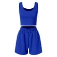 thumbnail image 5 of Short Sets for Women Sleeveless Crop Tank Top and Shorts 2 Piece Matching Set Womens Lounge Set, 5 of 5