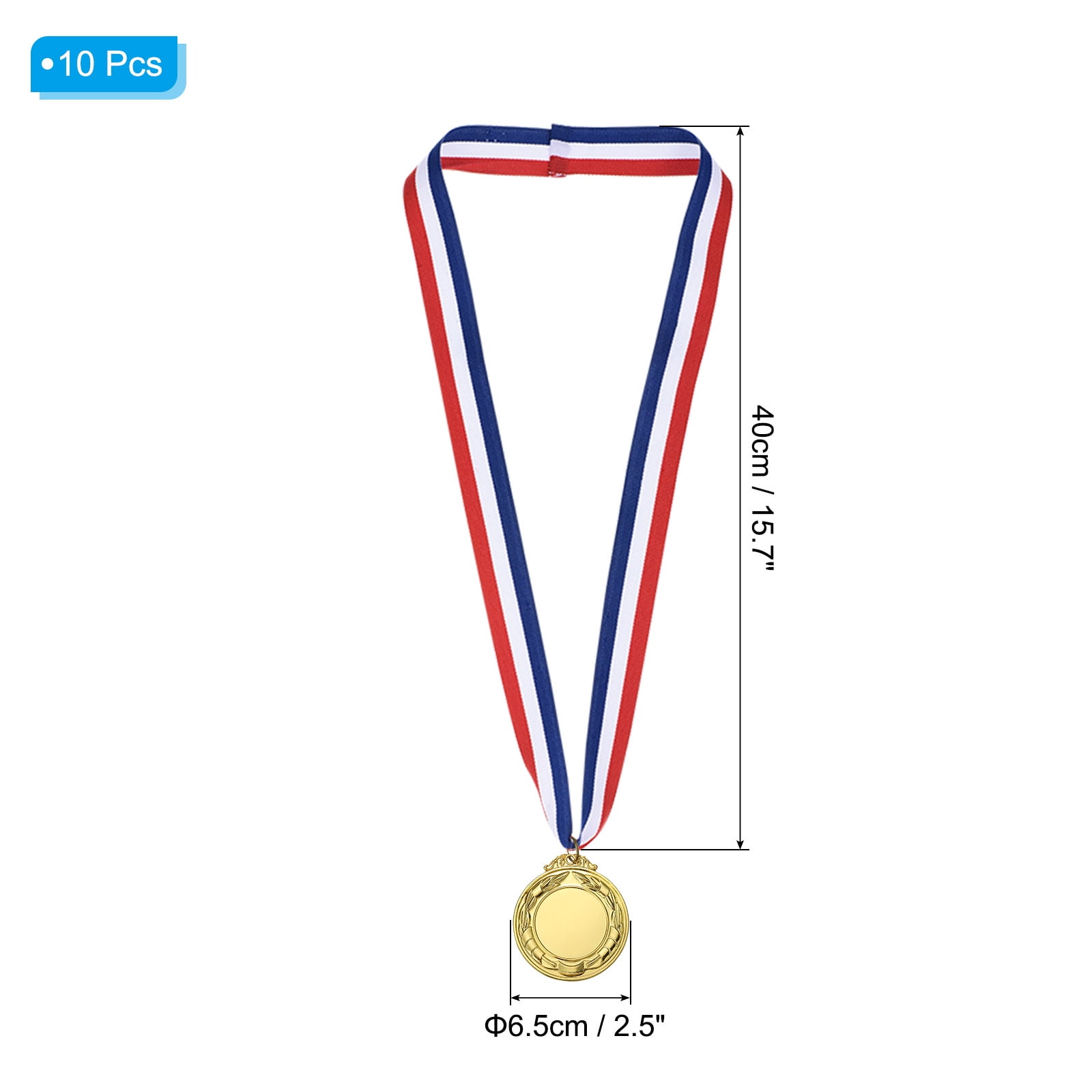 Uxcell Blank Award Medals, 10 Pack Gold Winner Medal for Competitions