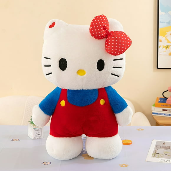 80cm Cartoon Sanrio Hello Kitty Plush Toy Kawaii Kt Cat Plushies Soft Stuffed Doll Big Size Bed Pillow Cushion Rag Doll Kid Gift