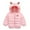 Pink, variant on Ccpelsie Girls' Quilted Puffer Jacket, Front Pockets & Hooded Back, Mid-Weight & Water Repellent(Blue,120)