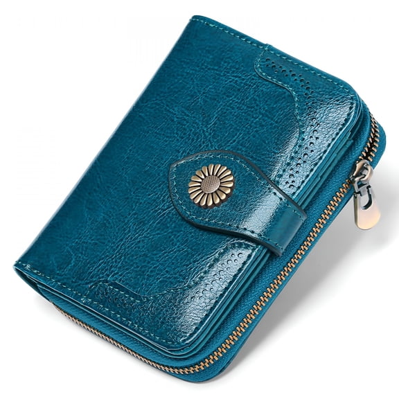 GASTROPOD Small Womens Wallet Leather RFID Blocking with Multiple Card Slots and Zipper Coin Pocket Zipper Wallet for Women