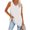 White, variant on Langwyqu Summer Sleeveless Women V Neck Casual Tank Tops Solid Shirt