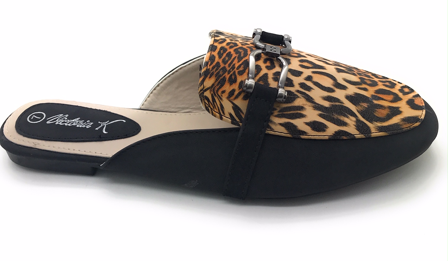 Victoria K Leopard Print Slip On Mules (Women)