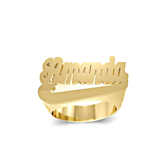 Personalized Script Name Ring