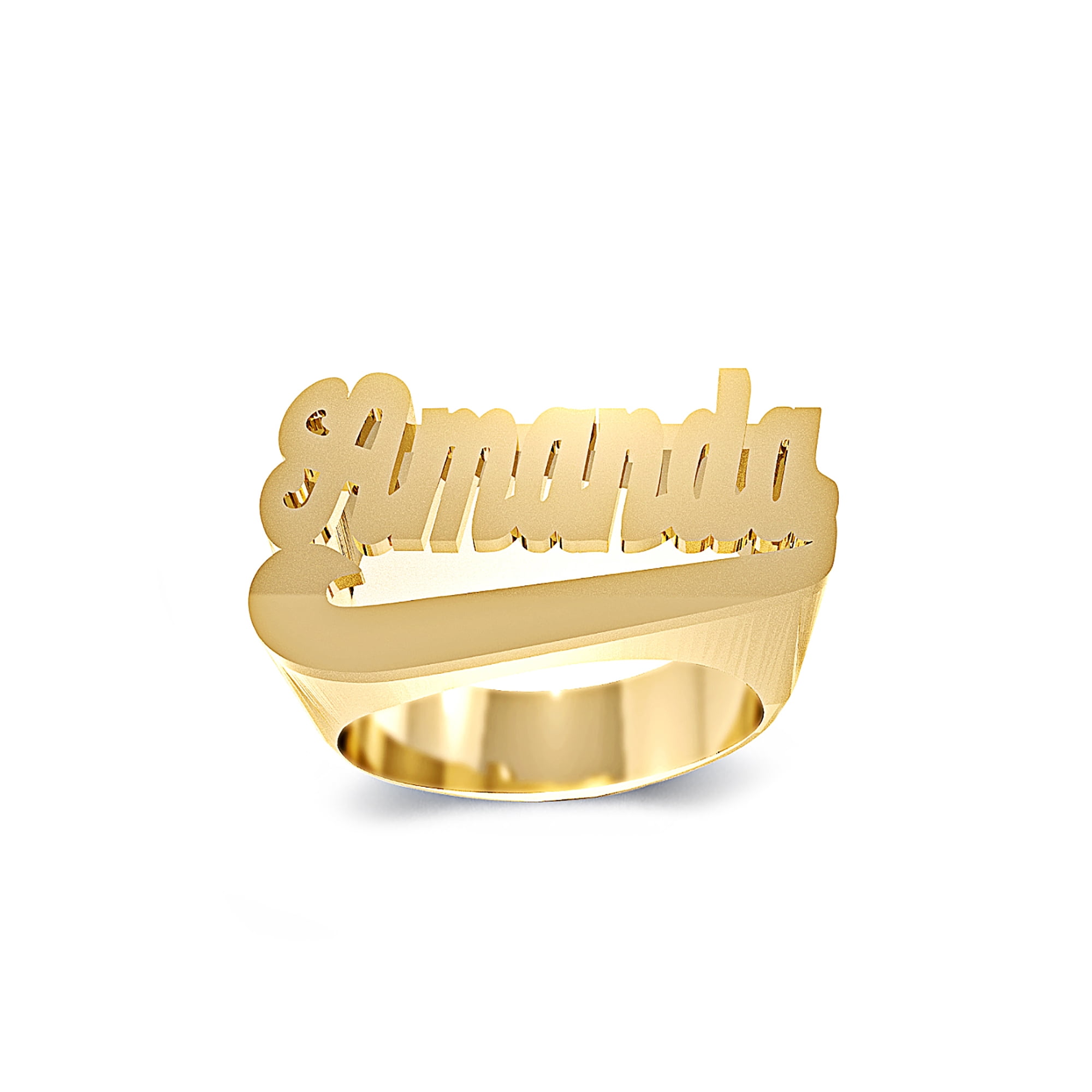 Personalized Script Name Ring