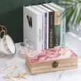thumbnail image 4 of 7.9×2.3 In Wooden Boxes Durable Easy To Use Dustproof Prevent Slippery Delicate And Cabinet Pink Marble_1, 4 of 8