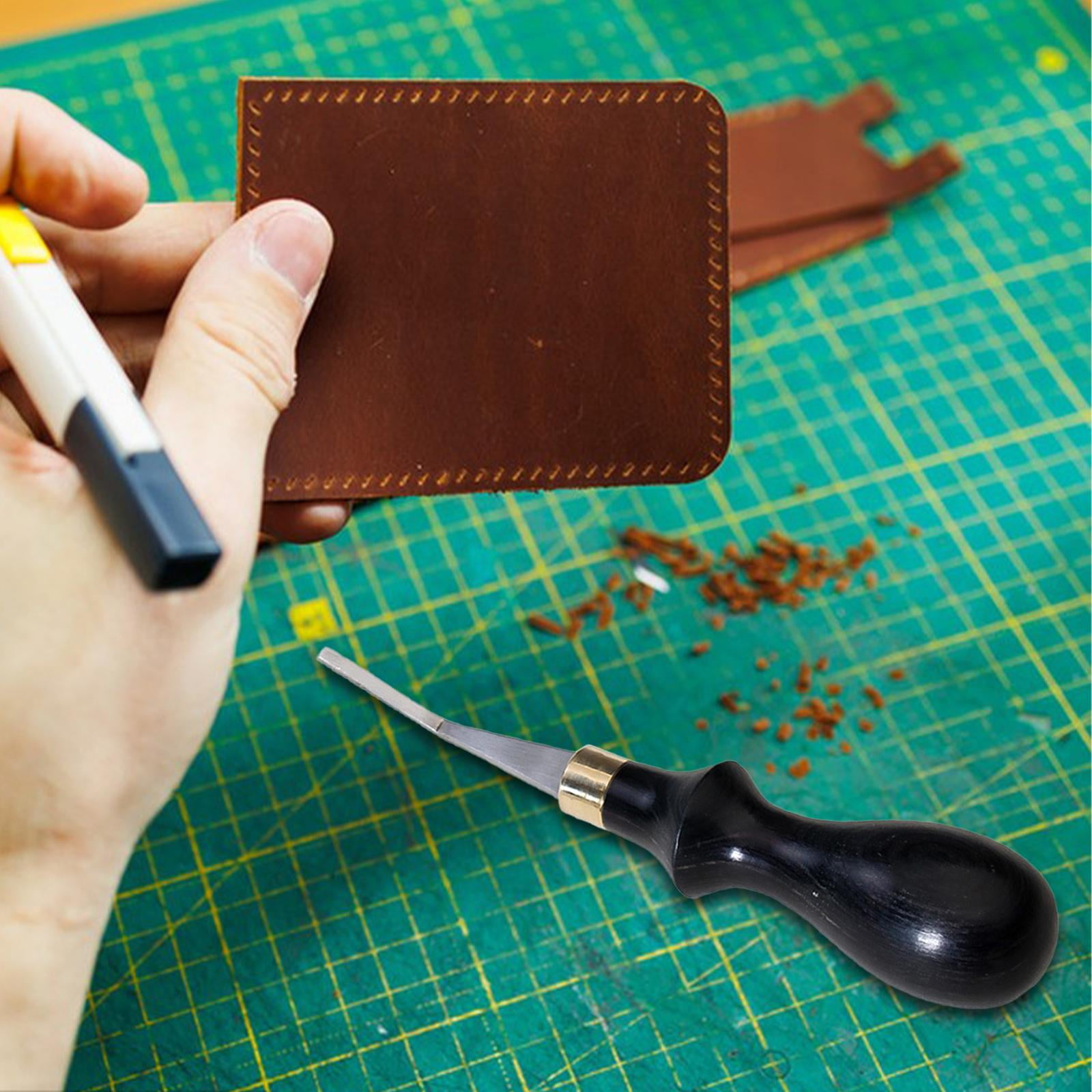 HILABEE Detail Rougher Leather Roughing Tool Polish File Tool Wooden Handle Ergonomic Edge Marking Crafted for Consistent Results Suitable for Leathercraft En 3mm
